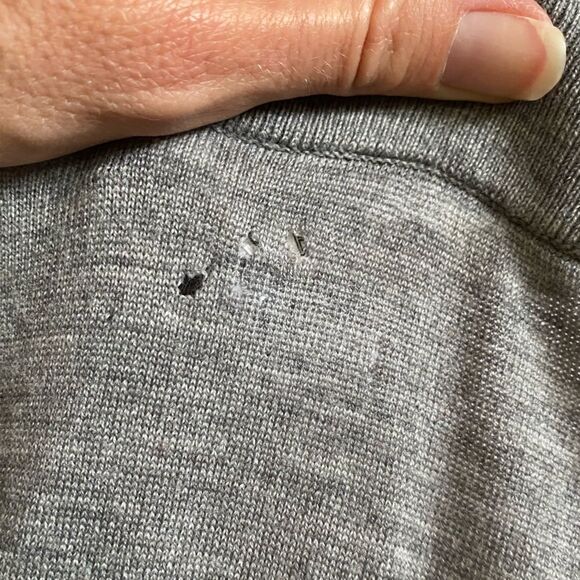 Veronica Beard Mixed Media Top Merino Wool Womens Size XS FLAWED - Picture 7 of 8